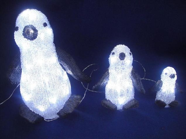 FY-001-A08 pingouin de Noël acrylique lampe ampoule FAMILLE FY-001-A08 pas cher Pingouin de Noël acrylique lampe ampoule FAMILLE