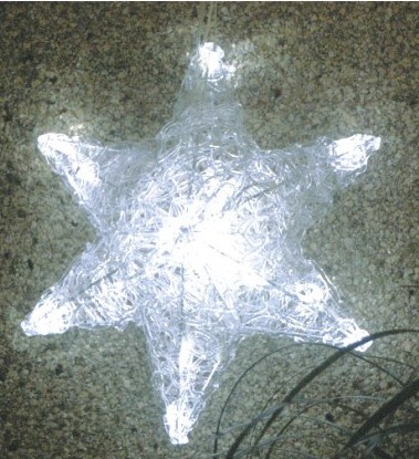 FY-001-I21 acrylique à six branches lampe ampoule étoile de Noël FY-001-I21 pas cher acrylique à six branches lampe ampoule étoile de Noël
