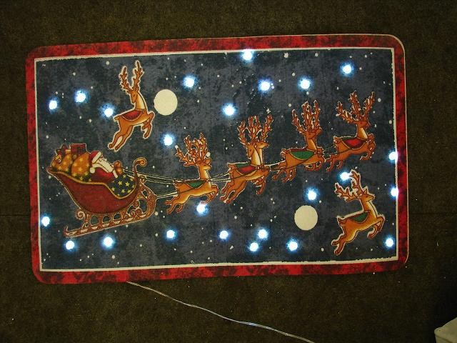 FY-002-G03 Noël SANTA CLAUSE avec des rennes DOORMAT tapis lampe à ampoule FY-002-G03 pas cher Noël SANTA CLAUSE avec des rennes DOORMAT tapis lampe à ampoule