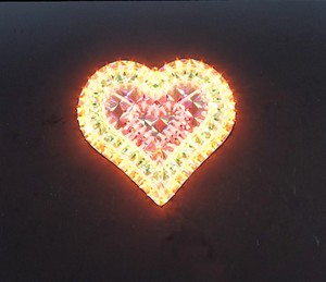 cadre en plastique lampe ampoule noël cœur cadre en plastique lampe ampoule de coeur de Noël pas cher