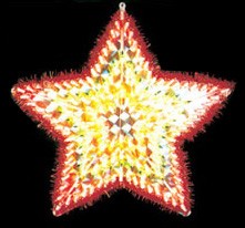 lampe ampoule étoile de Noël en plastique à ossature légère plastique star frame lampe ampoule noël pas cher
