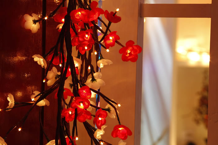 FY-50023 LED pas cher branche d'arbre petite lampe à ampoule de lumières de Noël DEL