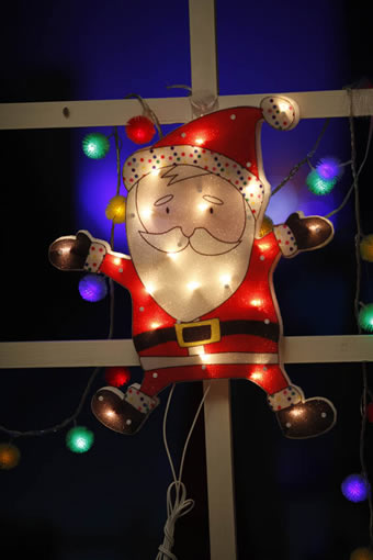 FY-60305 pas cher Père Noël fenêtre lampe à ampoule