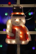 FY-60607 christmas snow man fenêtre lampe à ampoule FY-60607 pas cher homme de neige fenêtre lampe ampoule noël